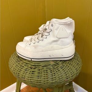 R13 White High-Top Sneakers